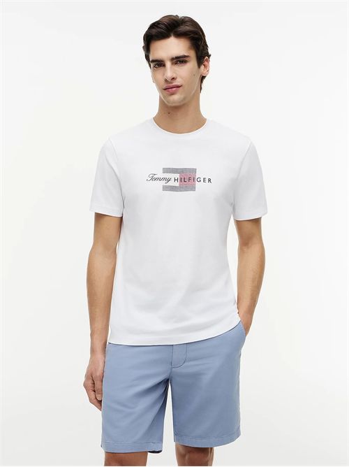 T-shirt in jersey con grafica bandiera